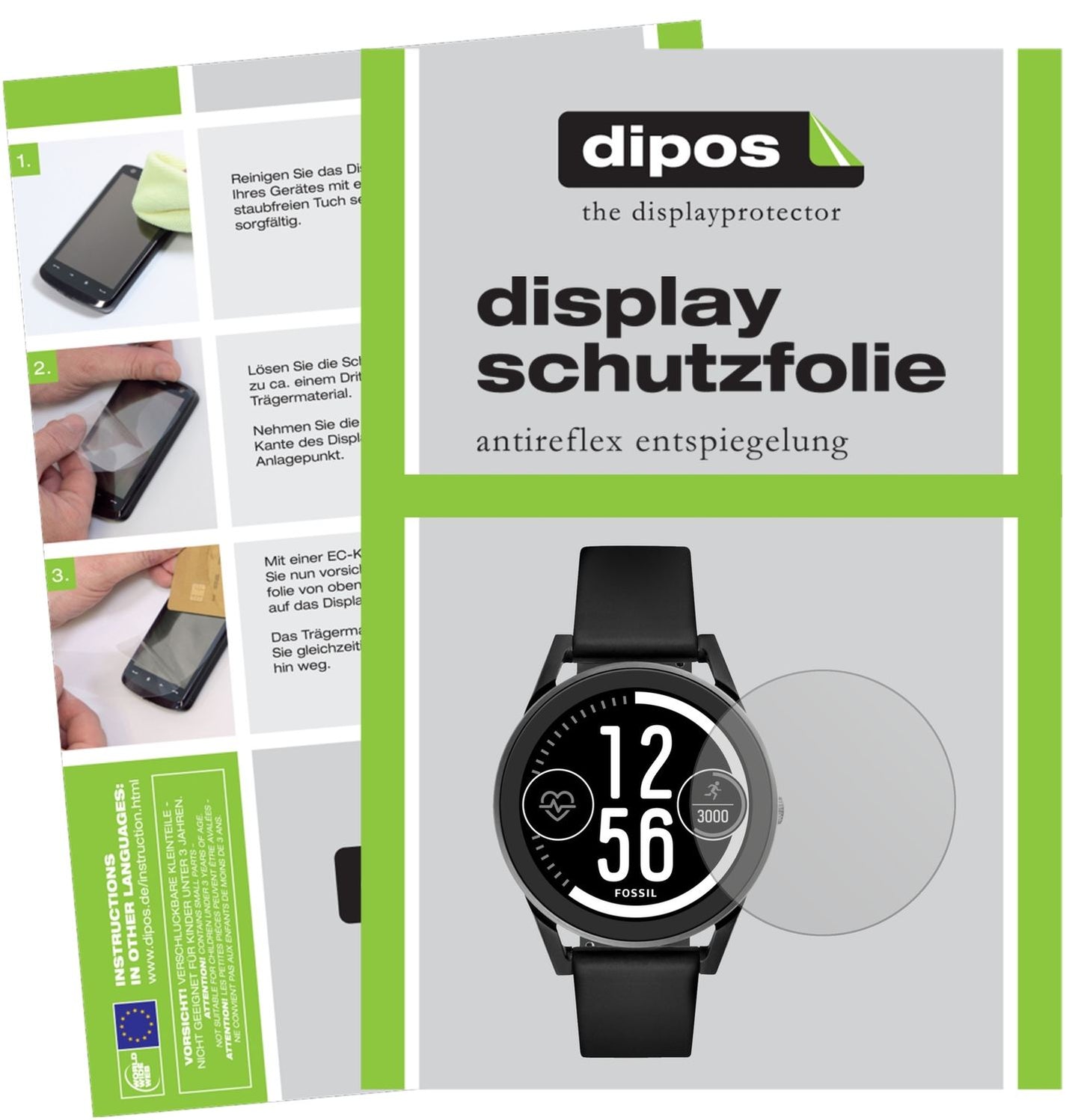 6x Screen Protector for Fossil Q Control Protection Anti Glare dipos