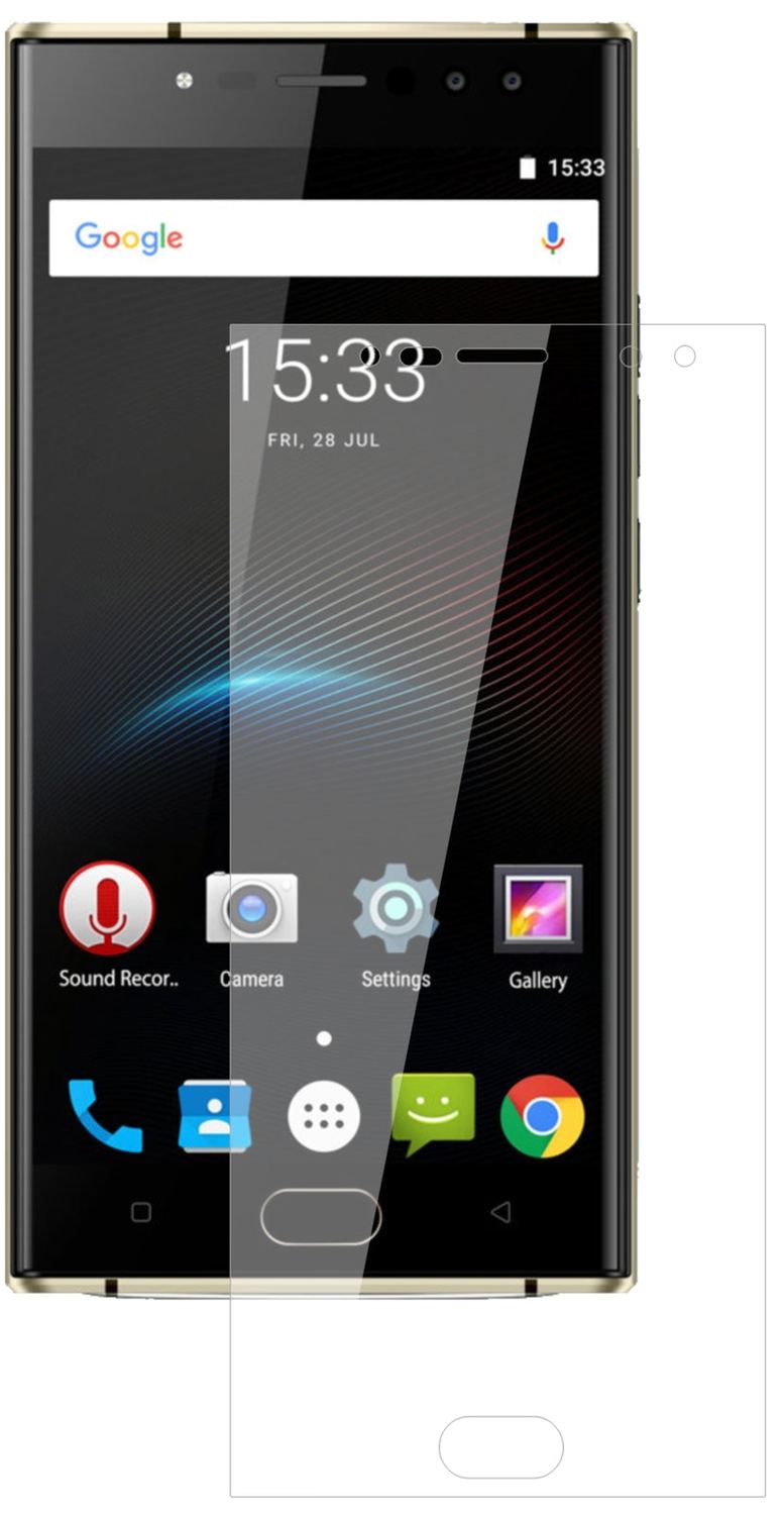 OukitelK3 mit aufgebrachter dipos Flex Schutzfolie, glasklare Darstellung ohne Einschränkungen