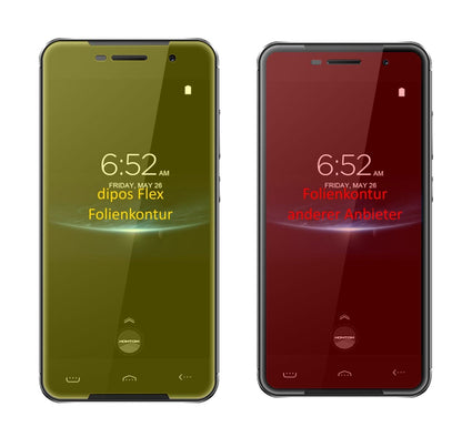 3x Screen Protector for HOMTOM HT37 Pro Protective Film covers 100% dipos Flex