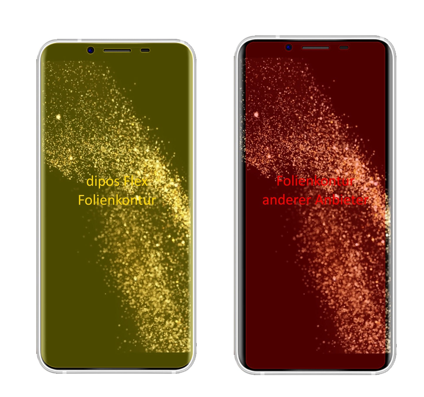 3x 3D Full Cover Schutzfolie für HOMTOM S8