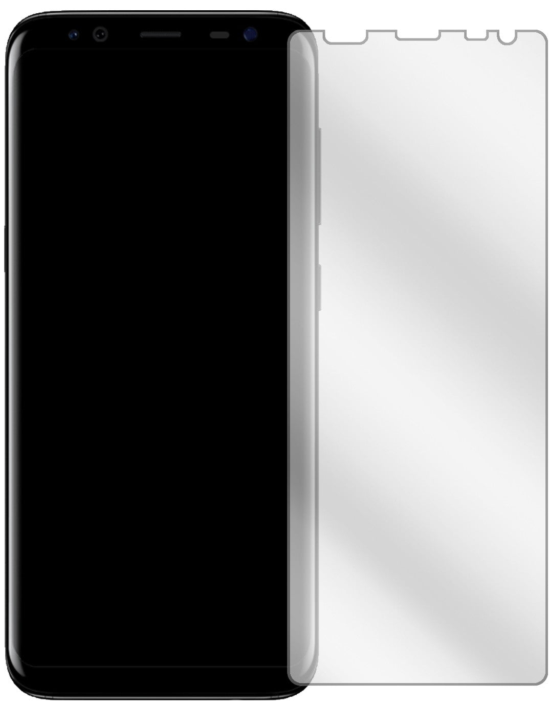 BlackviewS8 mit aufgebrachter dipos Displayschutzfolie, glasklare Darstellung ohne Einschränkungen
