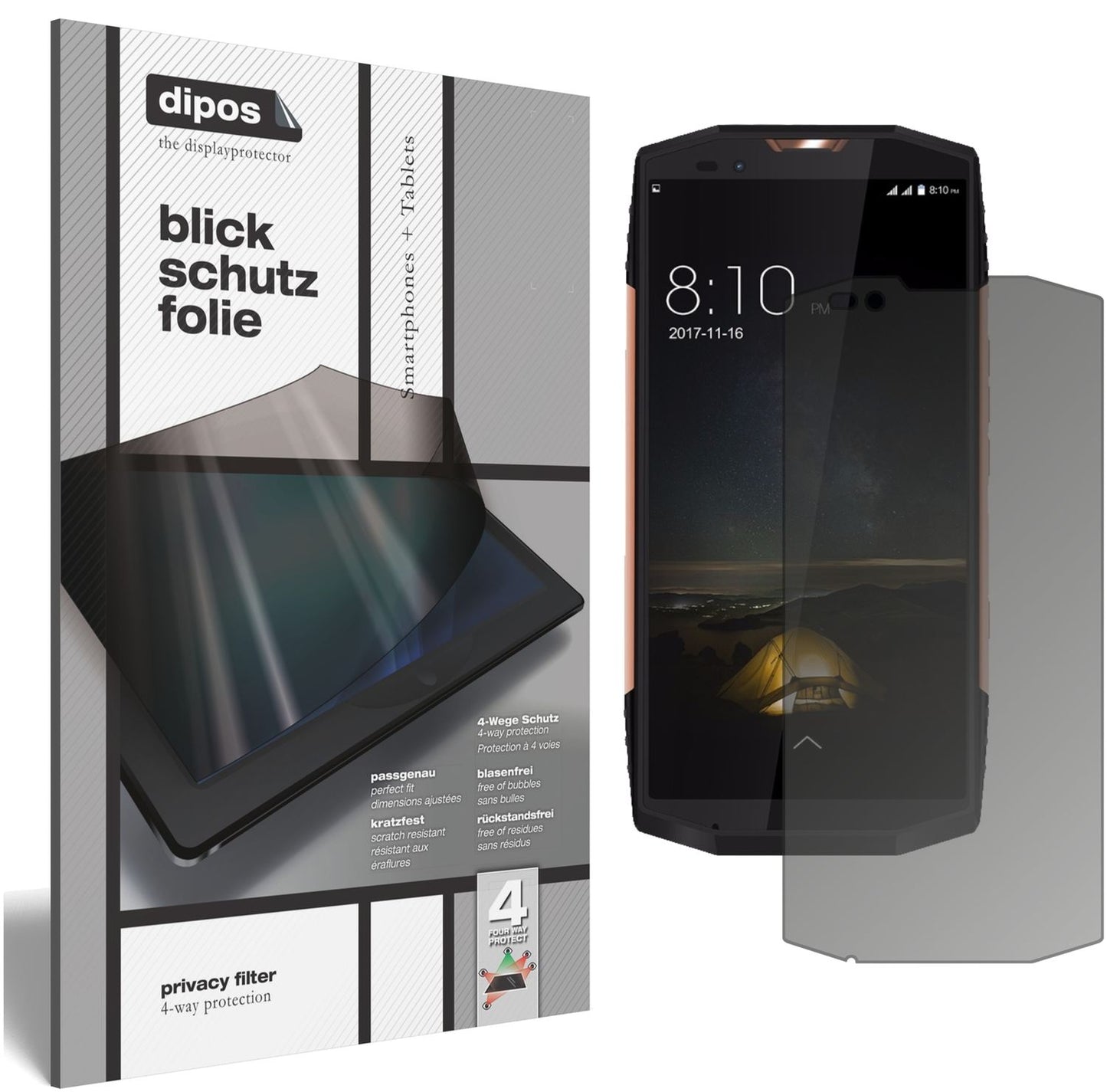 dipos Privacy Screen Protector for Blackview BV9000 Pro