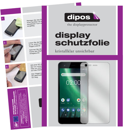 2x Schutzfolie klar für Nokia 2 Display-Schutzfolie