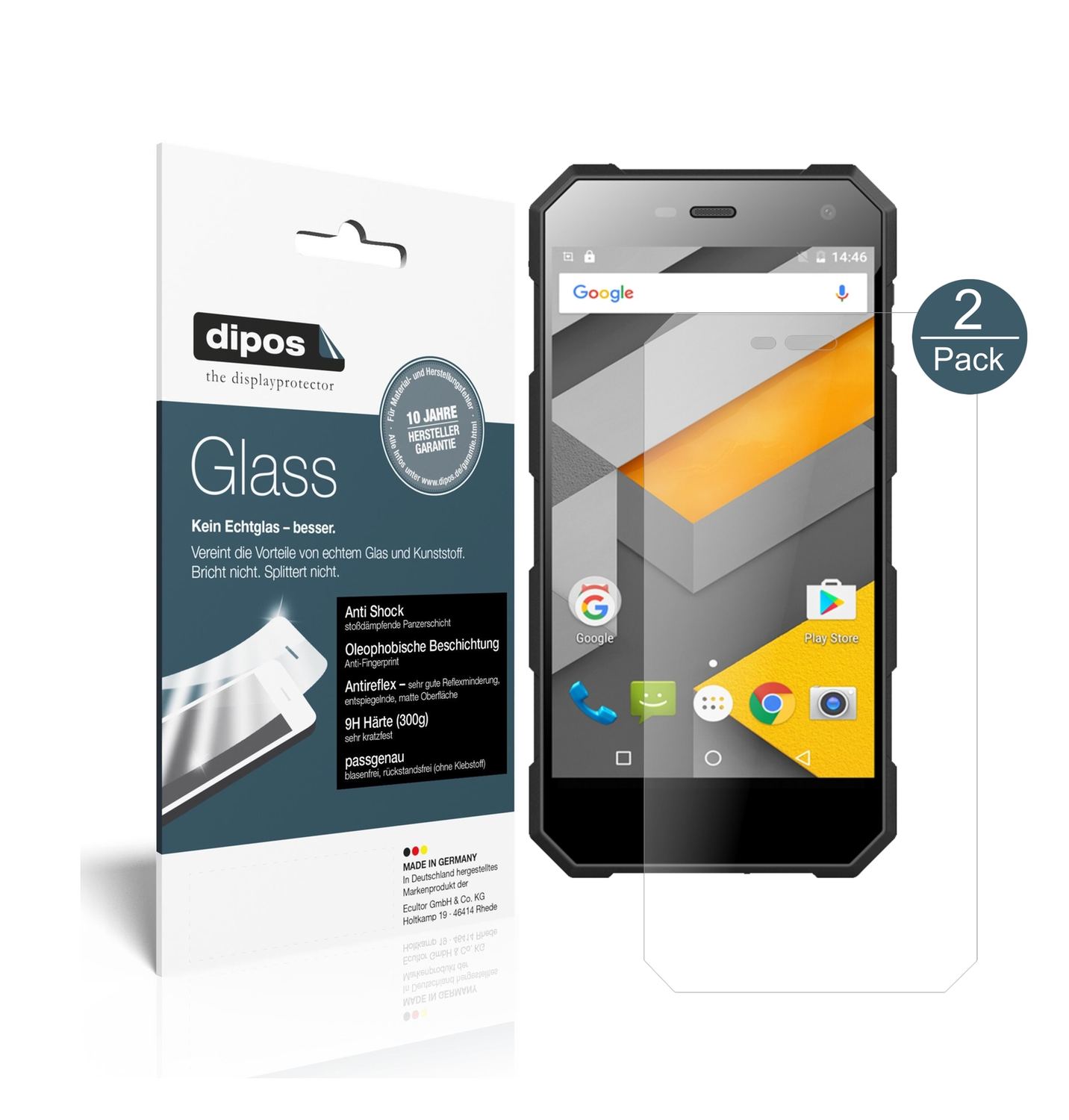 2x Screen Protector for Nomu S10 matte Flexible Glass 9H dipos