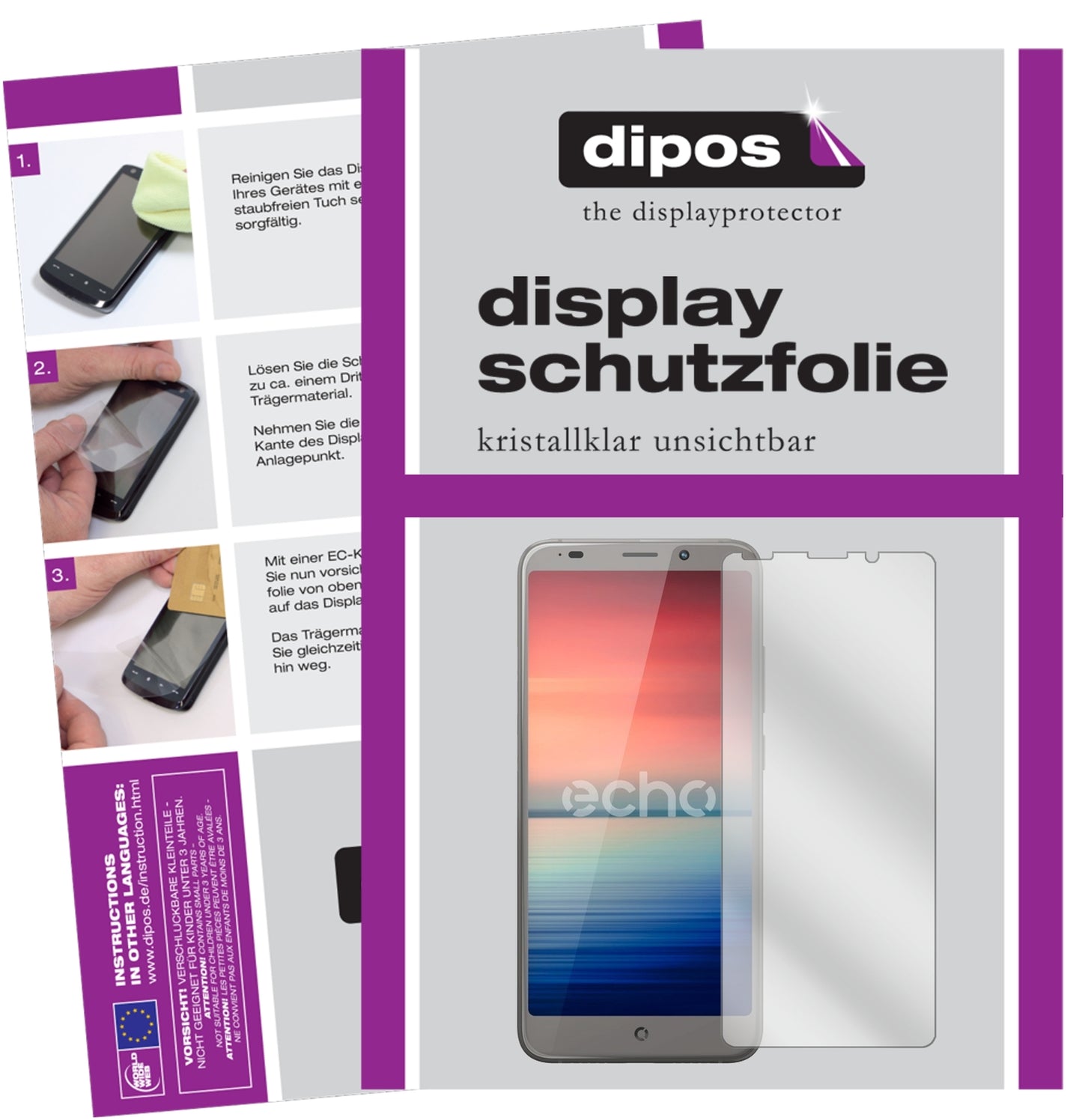 2x Schutzfolie klar für Echo Horizon Lite Display-Schutzfolie