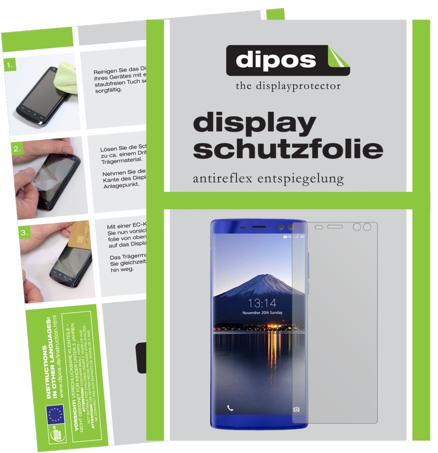 6x Schutzfolie matt für Doogee BL12000 Display-Schutzfolie