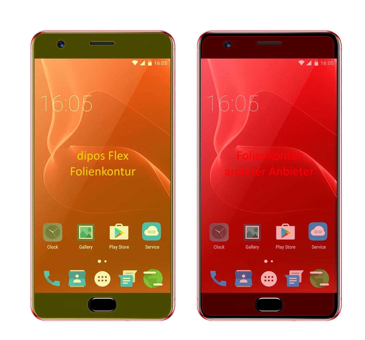 3x 3D Full Cover Schutzfolie für Elephone P8 Max