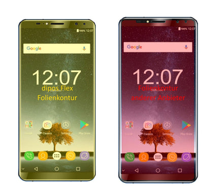 3x Screen Protector for Oukitel K6 Protective Film covers 100% dipos Flex