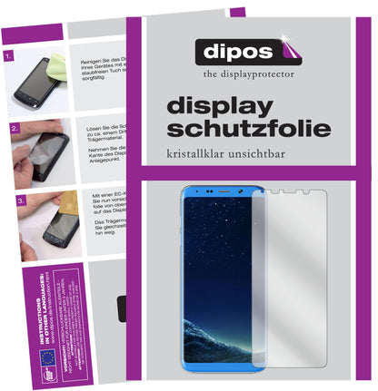 Klare Displayschutzfolie von dipos passend für Bluboo S8+, präziser Zuschnitt und blasenfrei montiert