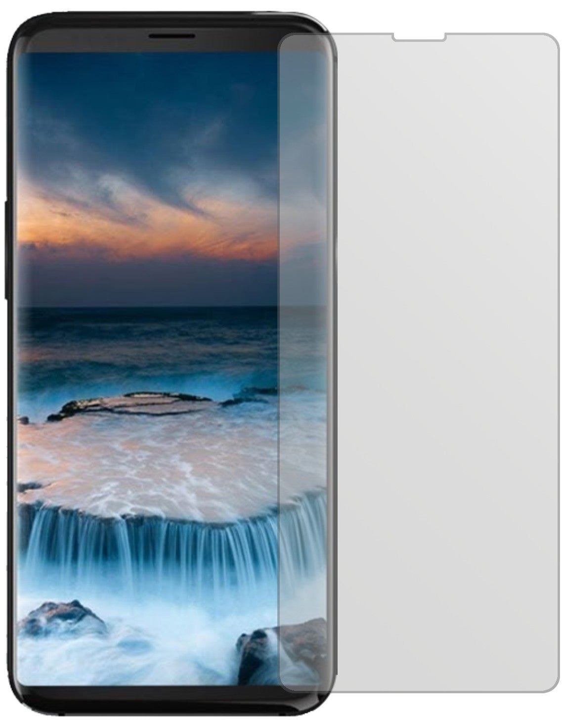 Uhansi8 Pro mit aufgebrachter dipos Displayschutzfolie, die lästige Fingerabdrücke minimiert