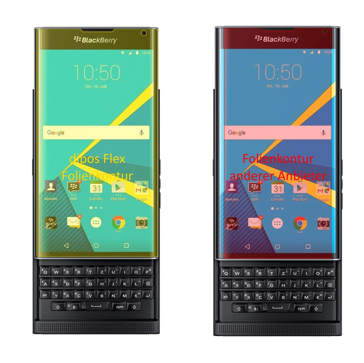 dipos FLEX 3x Clear Screen Protector for Blackberry Priv