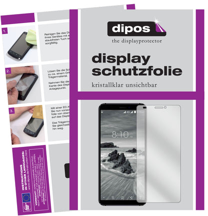 Klare Displayschutzfolie von dipos passend für Blackview S6, präziser Zuschnitt und blasenfrei montiert