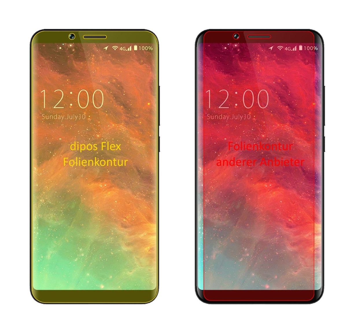 3x Screen Protector for Umidigi S2 Lite Protective Film covers 100% dipos Flex
