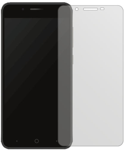 ZTEBlade A610 Plus mit aufgebrachter dipos Displayschutzfolie, die lästige Fingerabdrücke minimiert
