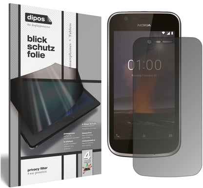 Blickschutzfolie für Nokia 1 matt Schutzfolie Privacy