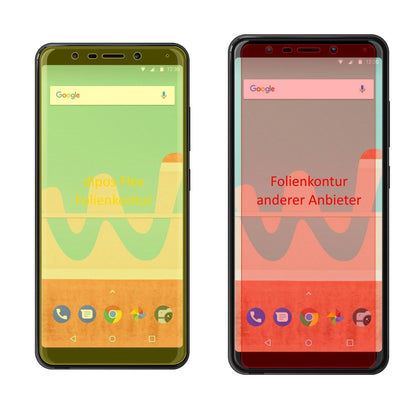 3x Screen Protector for Wiko View Go Protective Film covers 100% dipos Flex