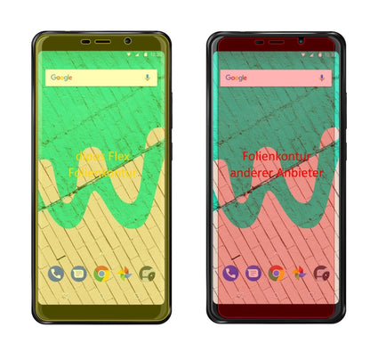 3x Screen Protector for Wiko View Max Protective Film covers 100% dipos Flex