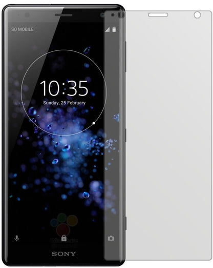 SonyXperia XZ2 Premium mit aufgebrachter dipos Displayschutzfolie, die lästige Fingerabdrücke minimiert