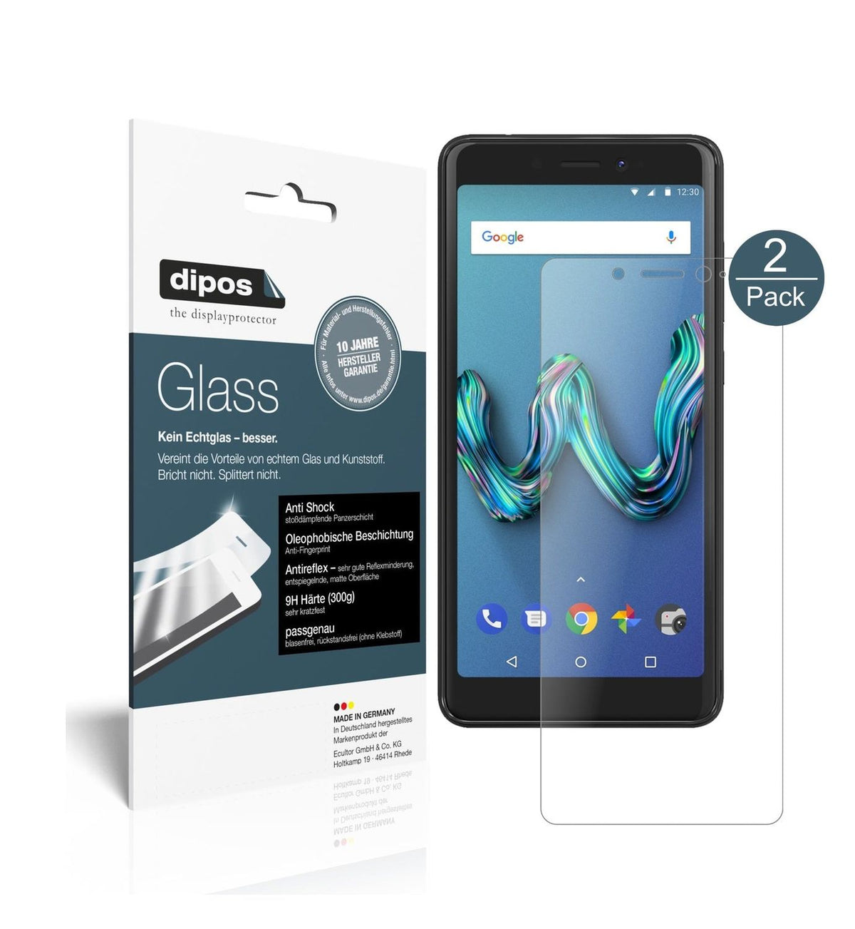 2x Screen Protector for Wiko Tommy 3 matte Flexible Glass 9H dipos
