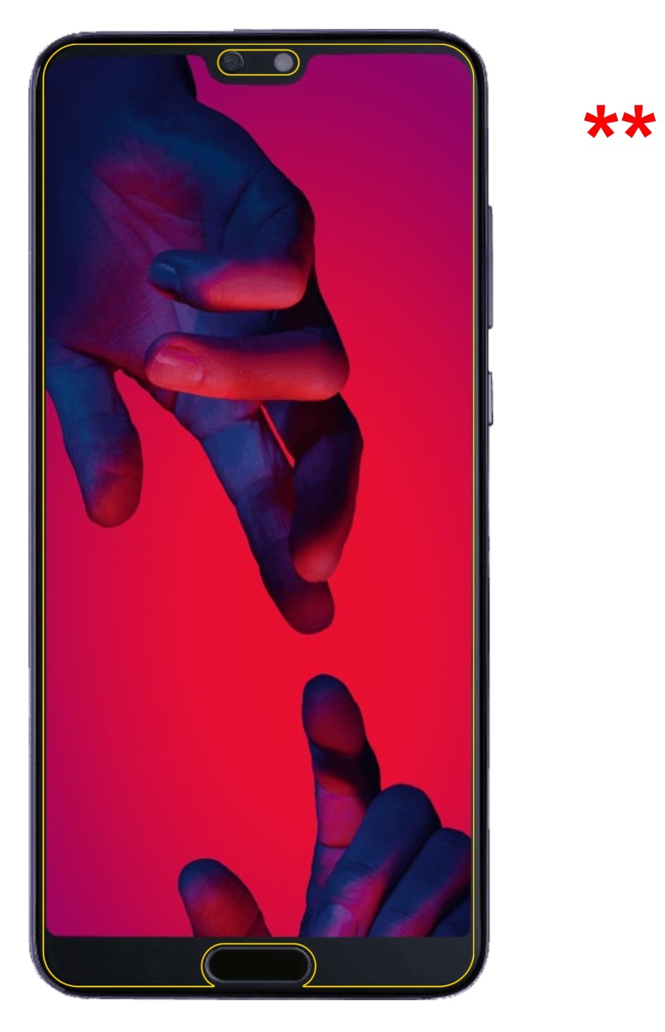 Dünne und klare Folie passend zugeschnitten für Huawei P20