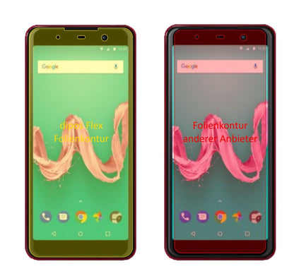 3x Screen Protector for Wiko Lenny 5 Protective Film covers 100% dipos Flex