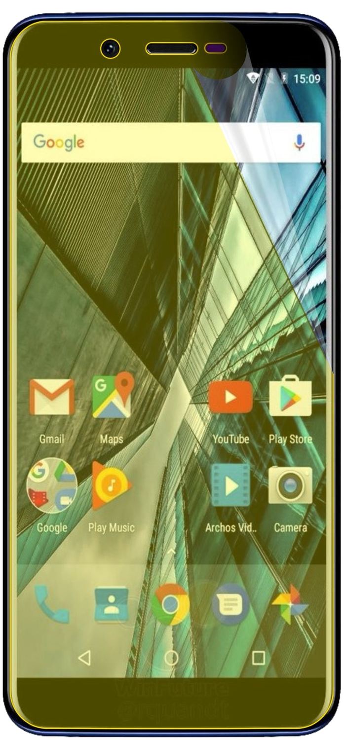 3x Full Cover Screen Protector for Archos Core 57S – Covers Curved Edges | dipos