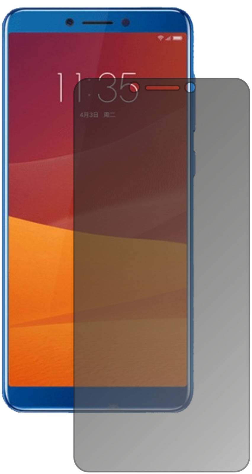 Blickschutzfolie für Lenovo K5 Play matt Schutzfolie Privacy