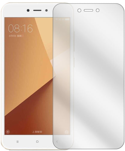 XiaomiRedmi Note 5A mit aufgebrachter dipos Displayschutzfolie, glasklare Darstellung ohne Einschränkungen