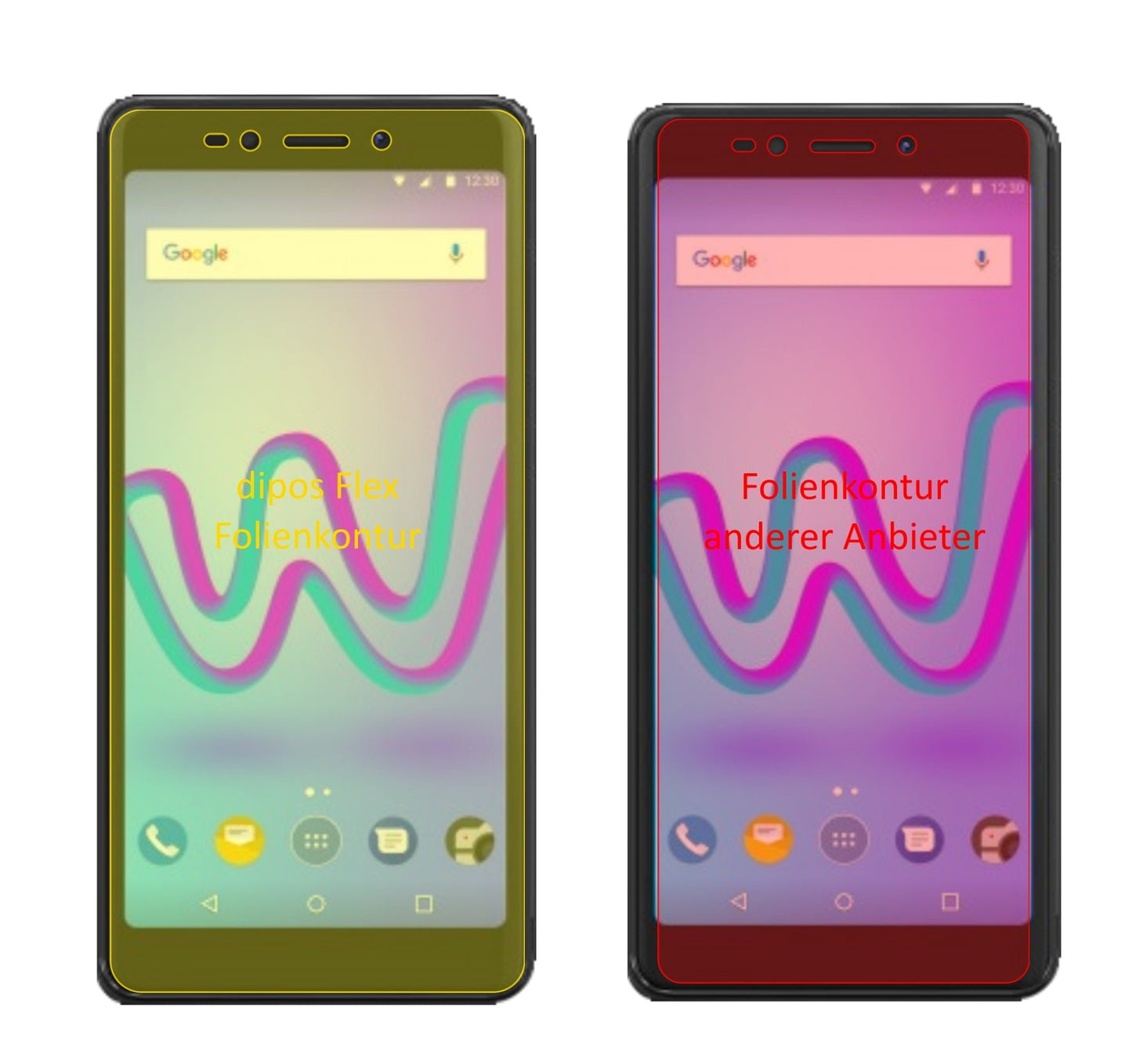 3x 3D Full Cover Schutzfolie für Wiko Jerry 3