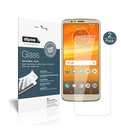Klare Displayschutzfolie von dipos passend für Motorola Moto E5 Plus, 9H kratzfest und blasenfrei montiert