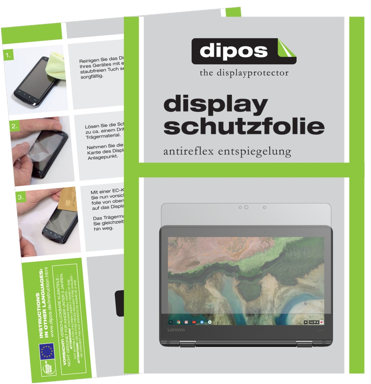 2x Schutzfolie matt für Lenovo 300e Chromebook Display-Schutzfolie