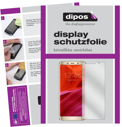 Klare Displayschutzfolie von dipos passend für Meiigoo Mate 10, präziser Zuschnitt und blasenfrei montiert