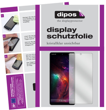 Klare Displayschutzfolie von dipos passend für Smartisan Nut R1, präziser Zuschnitt und blasenfrei montiert