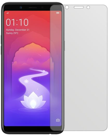 OppoRealme 1 mit aufgebrachter dipos Displayschutzfolie, die lästige Fingerabdrücke minimiert