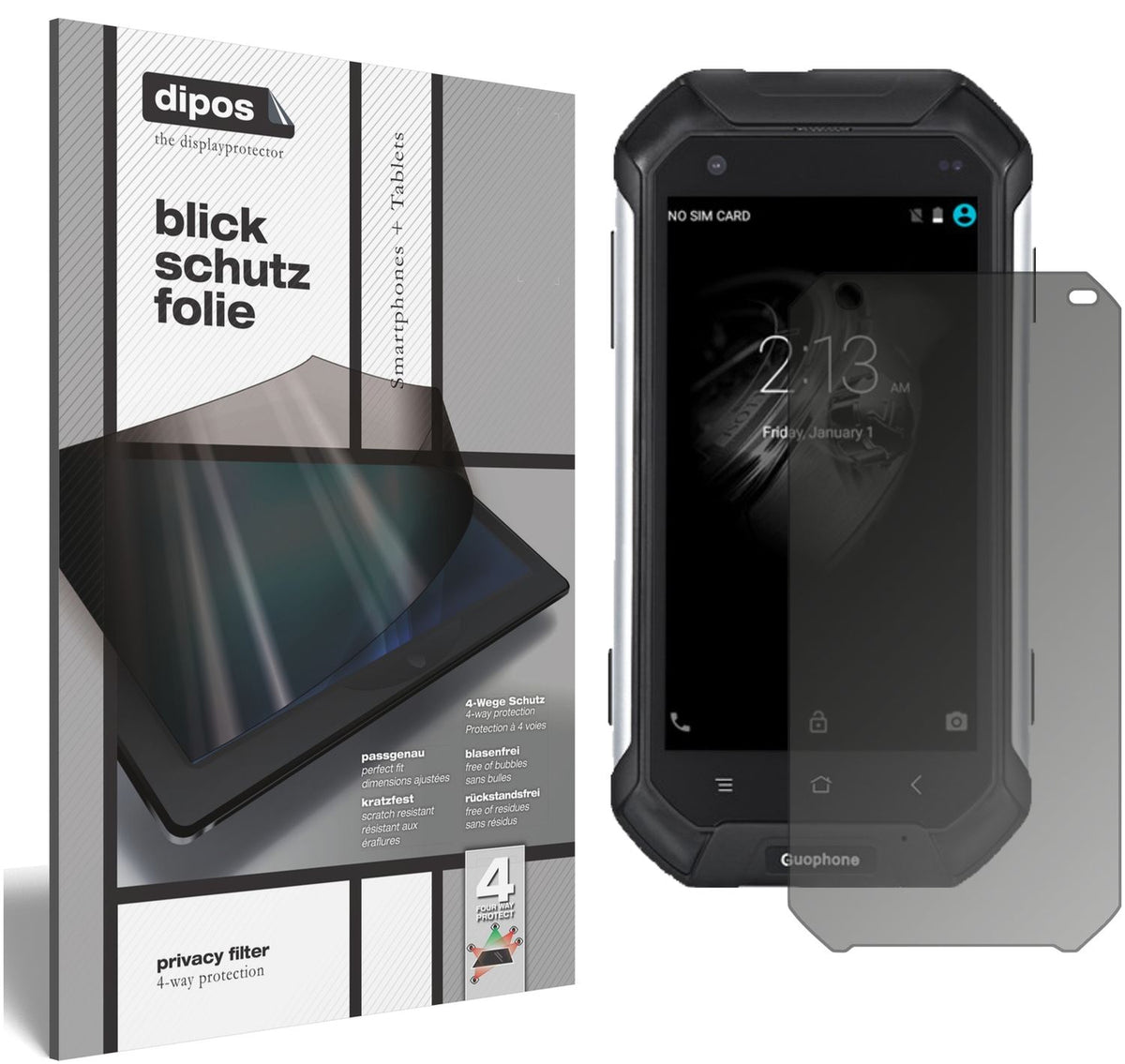 Screen Protector for Guophone V19 Privacy Filter 4-Way Protection dipos