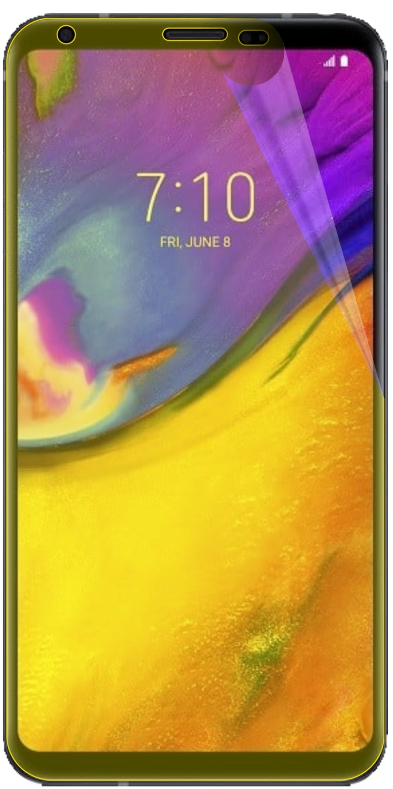 3x 3D Full Cover Schutzfolie für LG V35 ThinQ