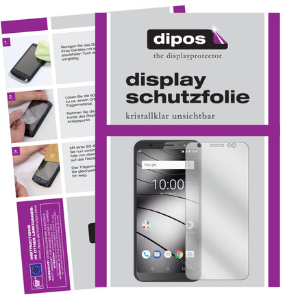 Klare Displayschutzfolie von dipos passend für Gigaset GS185, präziser Zuschnitt und blasenfrei montiert