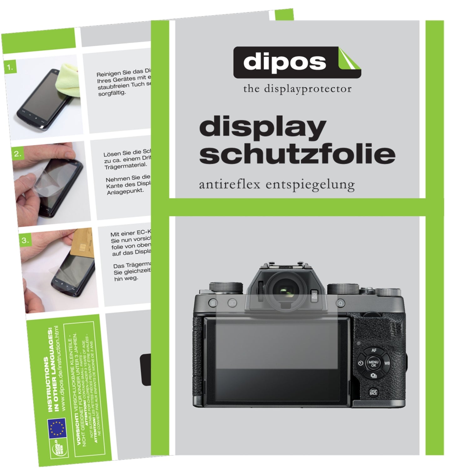 6x Schutzfolie matt für Fujifilm X-T100 Display-Schutzfolie