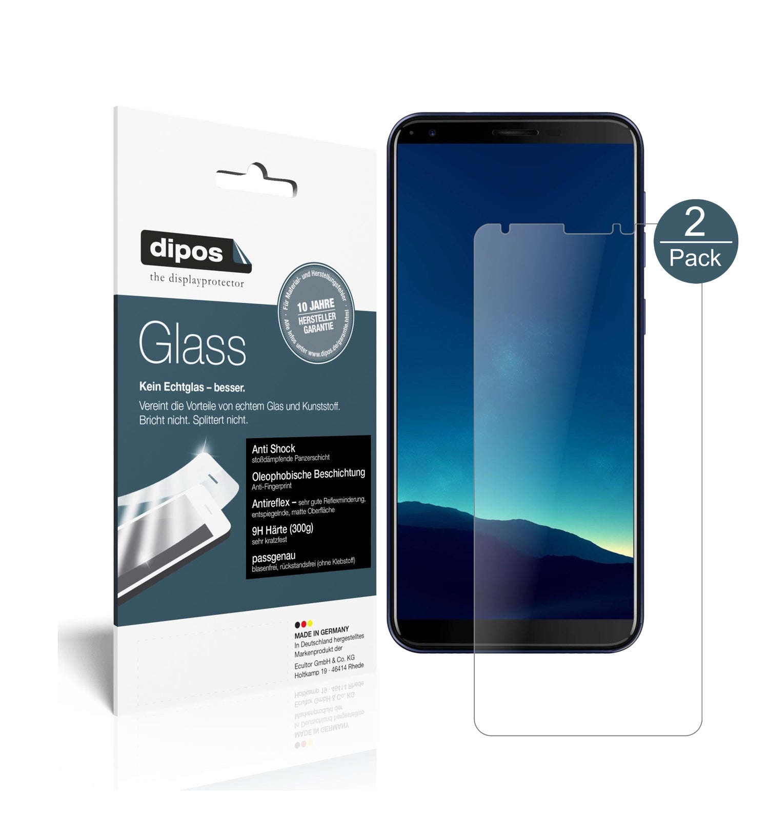 Matte Displayschutzfolie von dipos passend für Cubot R11, 9H kratzfest und blasenfrei montiert