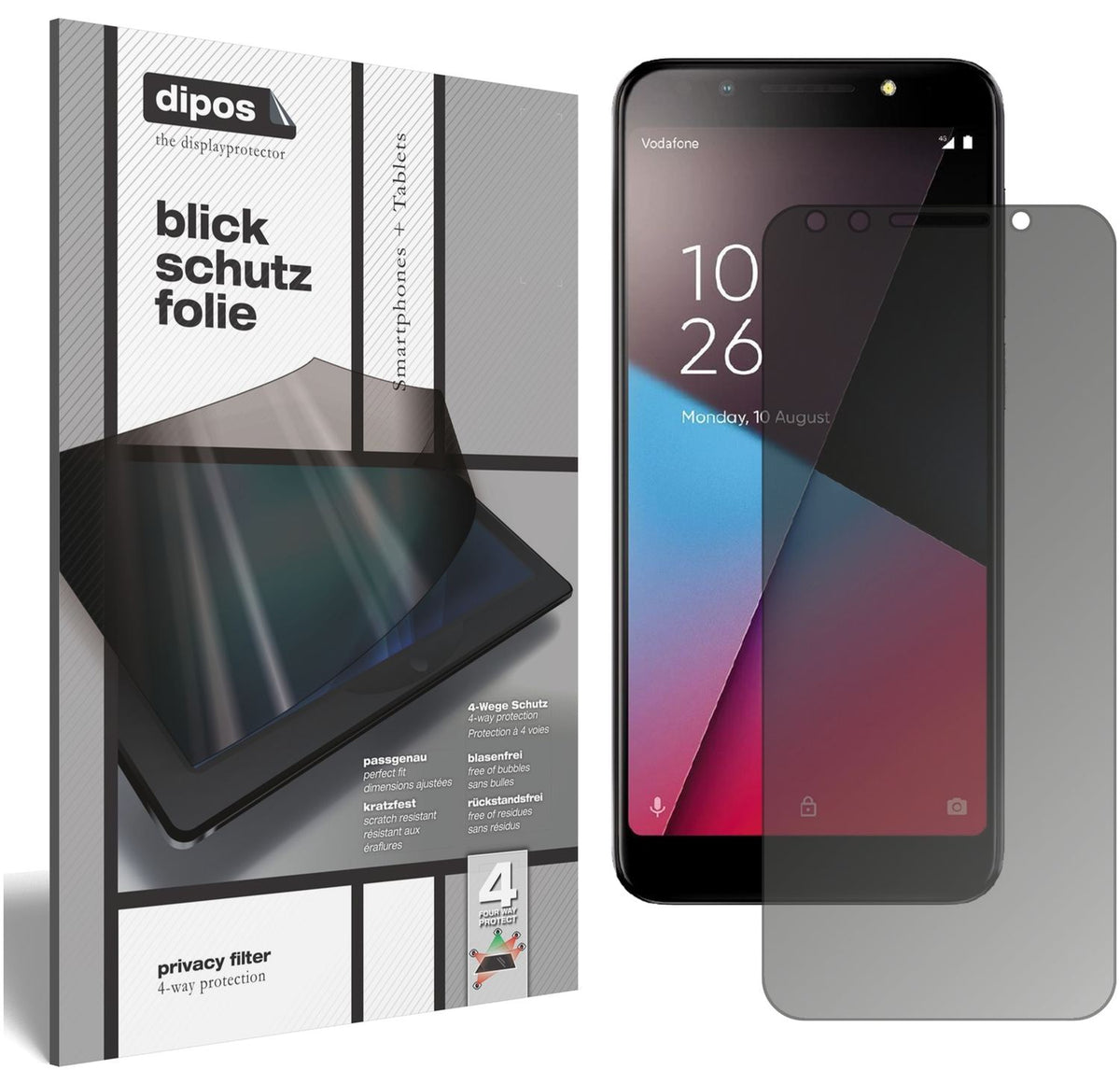 Screen Protector for Vodafone Smart N9 Lite Privacy Filter 4-Way Protection