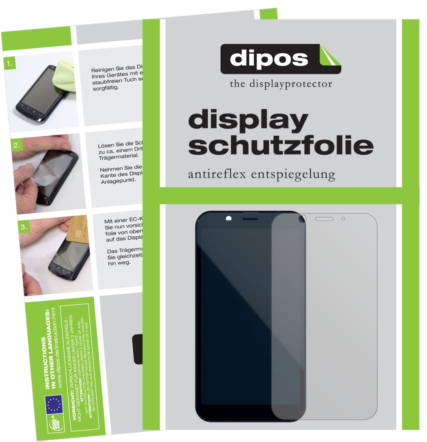 Matte Displayschutzfolie von dipos passend für Shift 6mq, präziser Zuschnitt und blasenfrei montiert