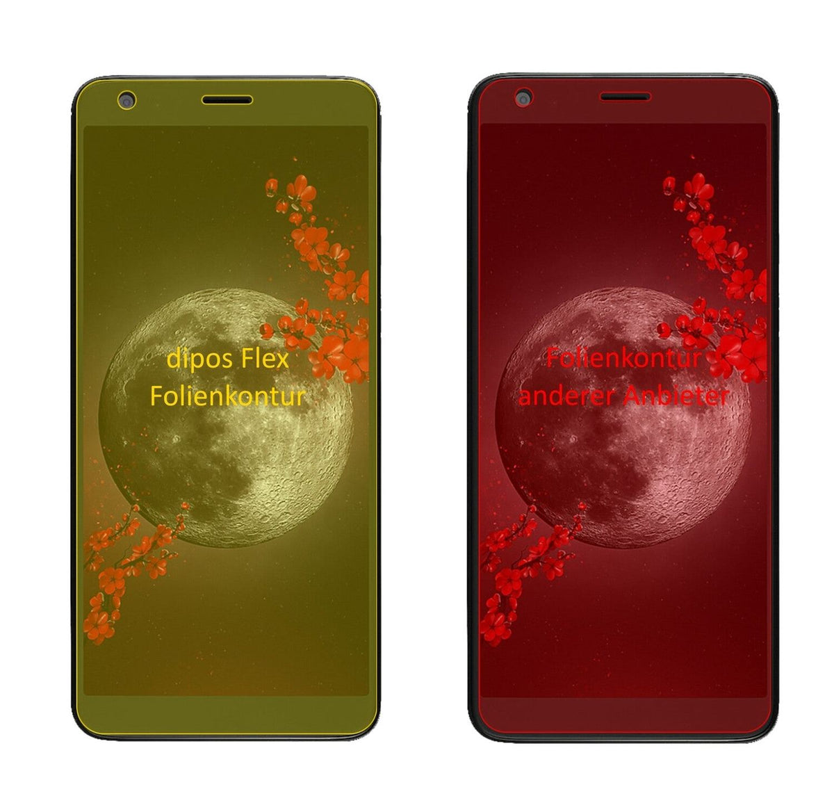 3x Full Cover Screen Protector for Sharp B10 – Covers Curved Edges | dipos