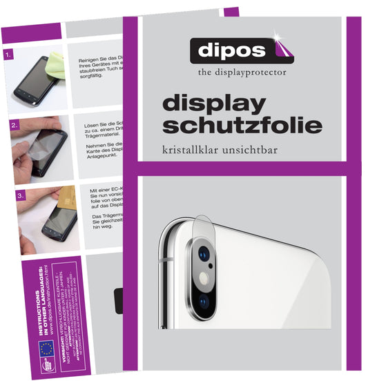 6x Schutzfolie klar für Apple iPhone XS Kamera Display-Schutzfolie
