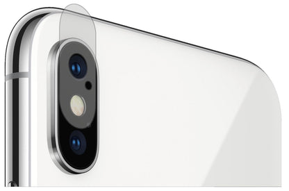 AppleiPhone XS Kamera mit aufgebrachter dipos Displayschutzfolie, die lästige Fingerabdrücke minimiert