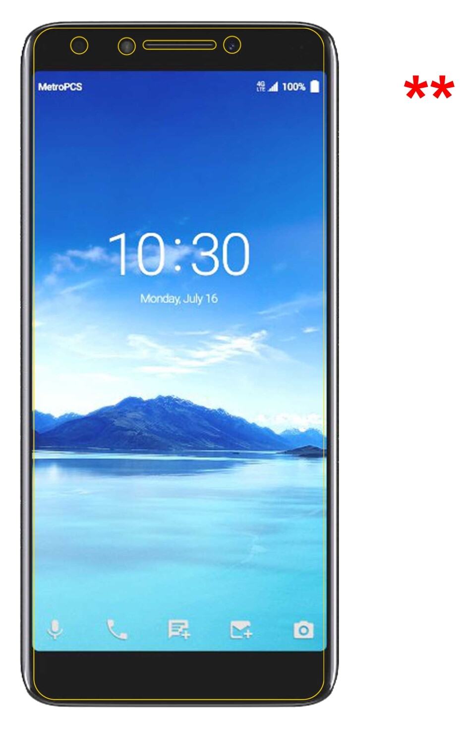 Privatsphäre-Schutz durch Sichtschutz-Folie passend zugeschnitten für Alcatel 7