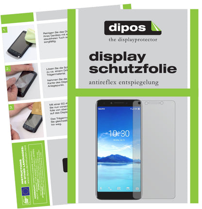 Matte Displayschutzfolie von dipos passend für Alcatel 7, präziser Zuschnitt und blasenfrei montiert