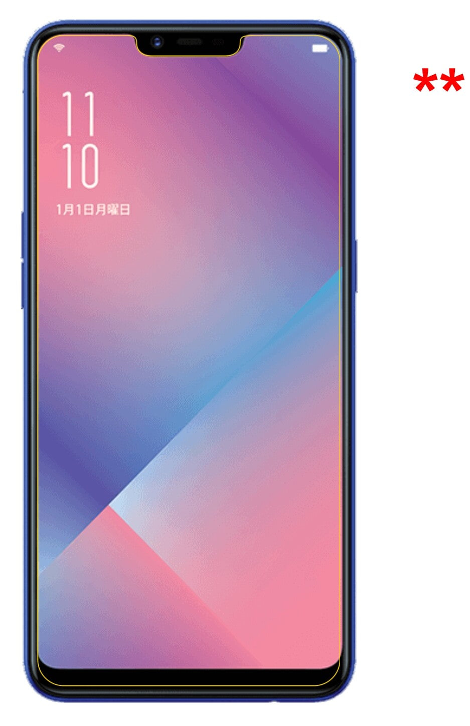 Dünne und klare Folie passend zugeschnitten für Oppo R15 Neo