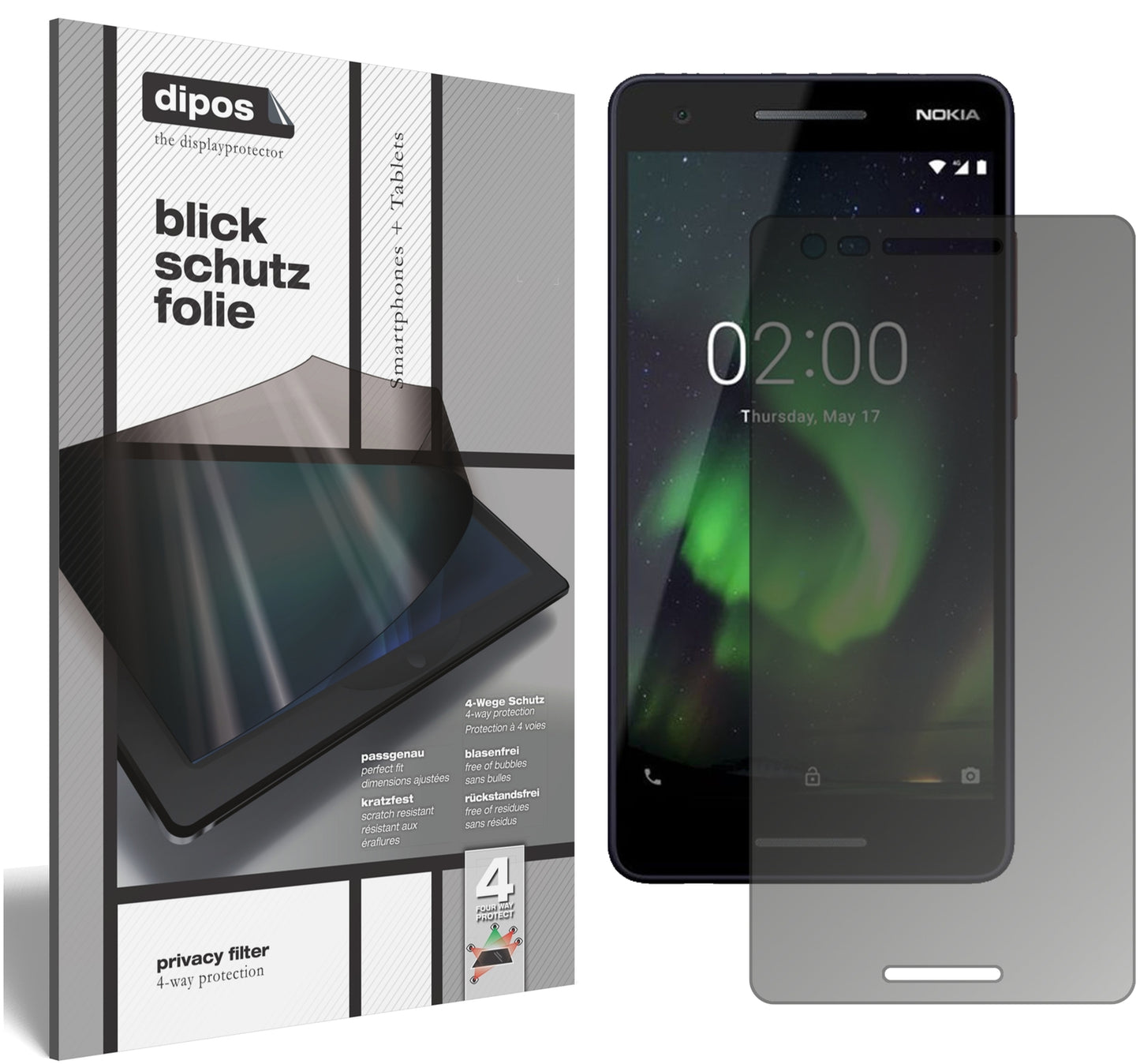 Blickschutzfolie für Nokia 46024 matt Schutzfolie Privacy