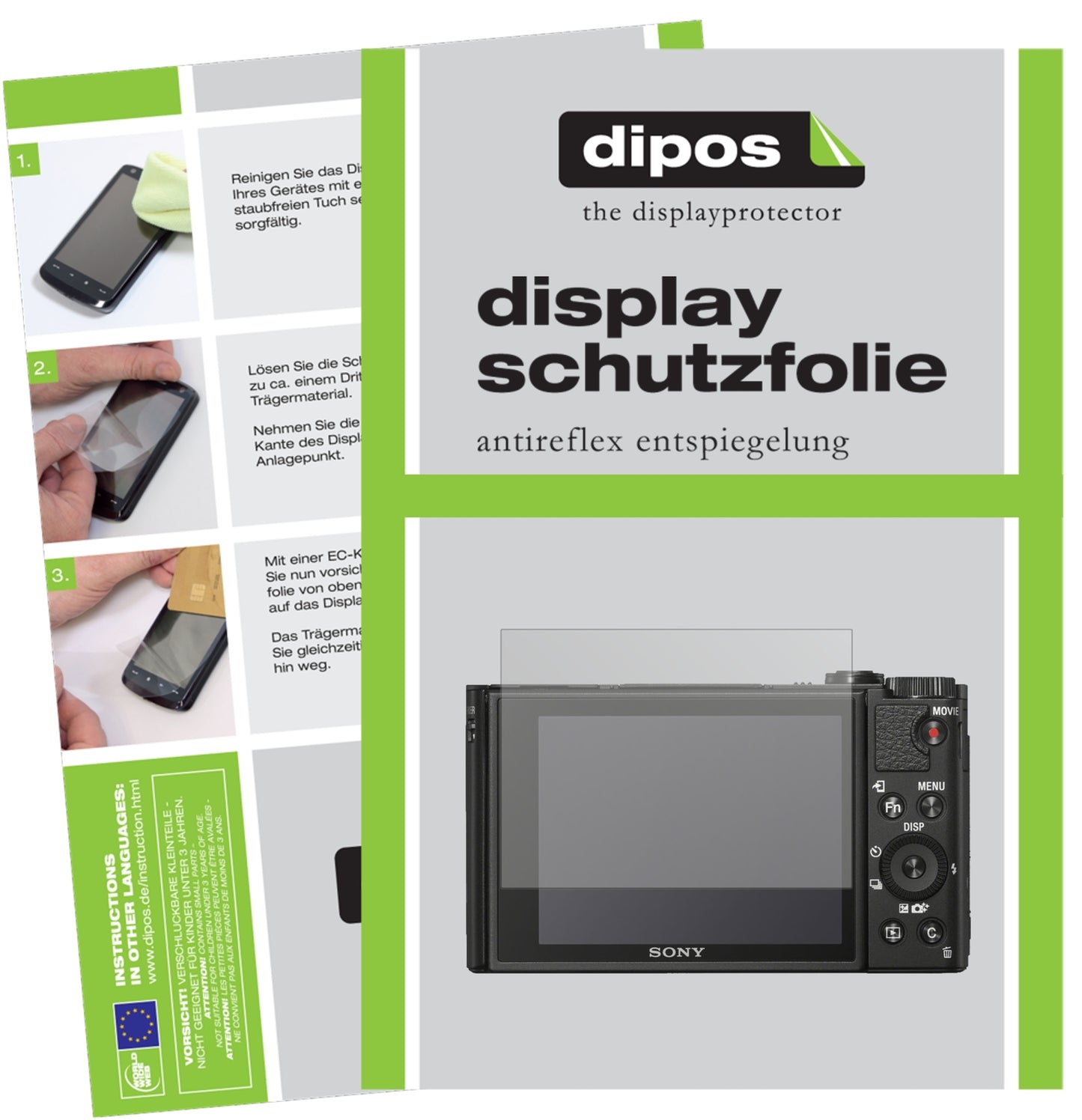 6x Schutzfolie matt für Sony DSC-HX95 Display-Schutzfolie