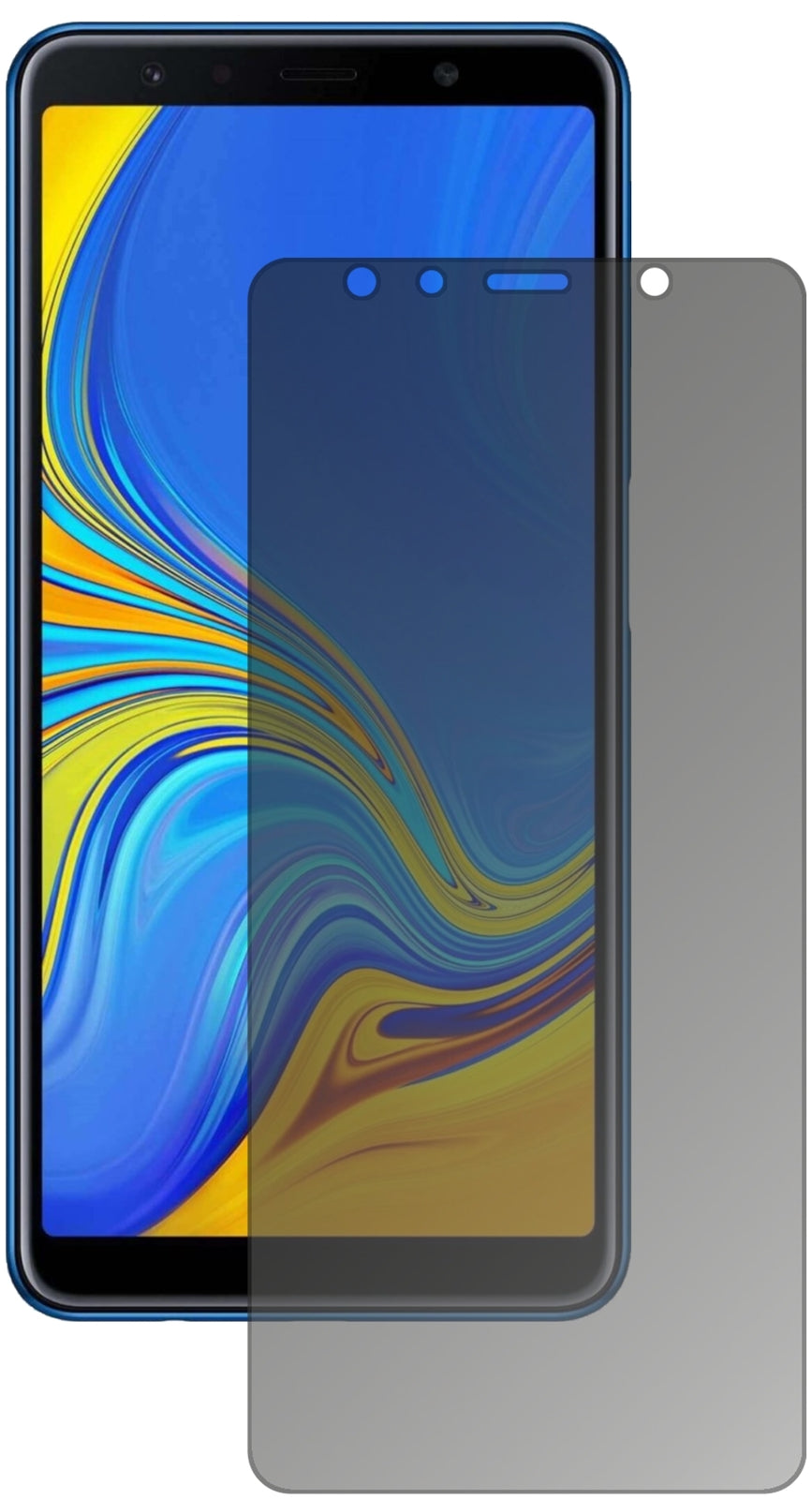 Blickschutzfolie für Samsung Galaxy A7 (2018) matt Schutzfolie Privacy